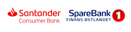 Logo Santander og Sparebarnk1Finans<br />
